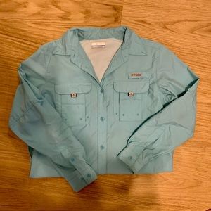 Women’s Teal Blue Columbia PFG Shirt